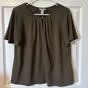 H&M Dark Olive Blouse